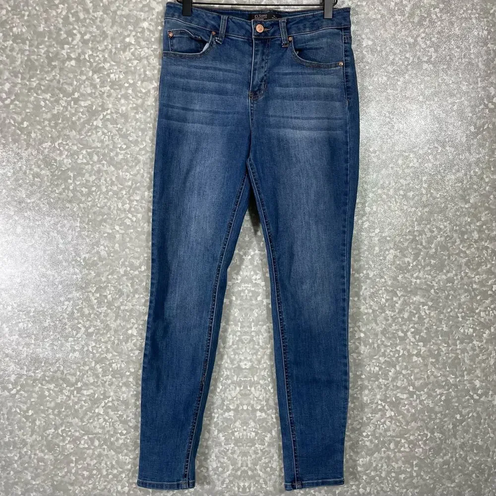 Ci Sono Medium Wash Mid Rise Skinny Jeans - Size 9/29 - The Basics Collection